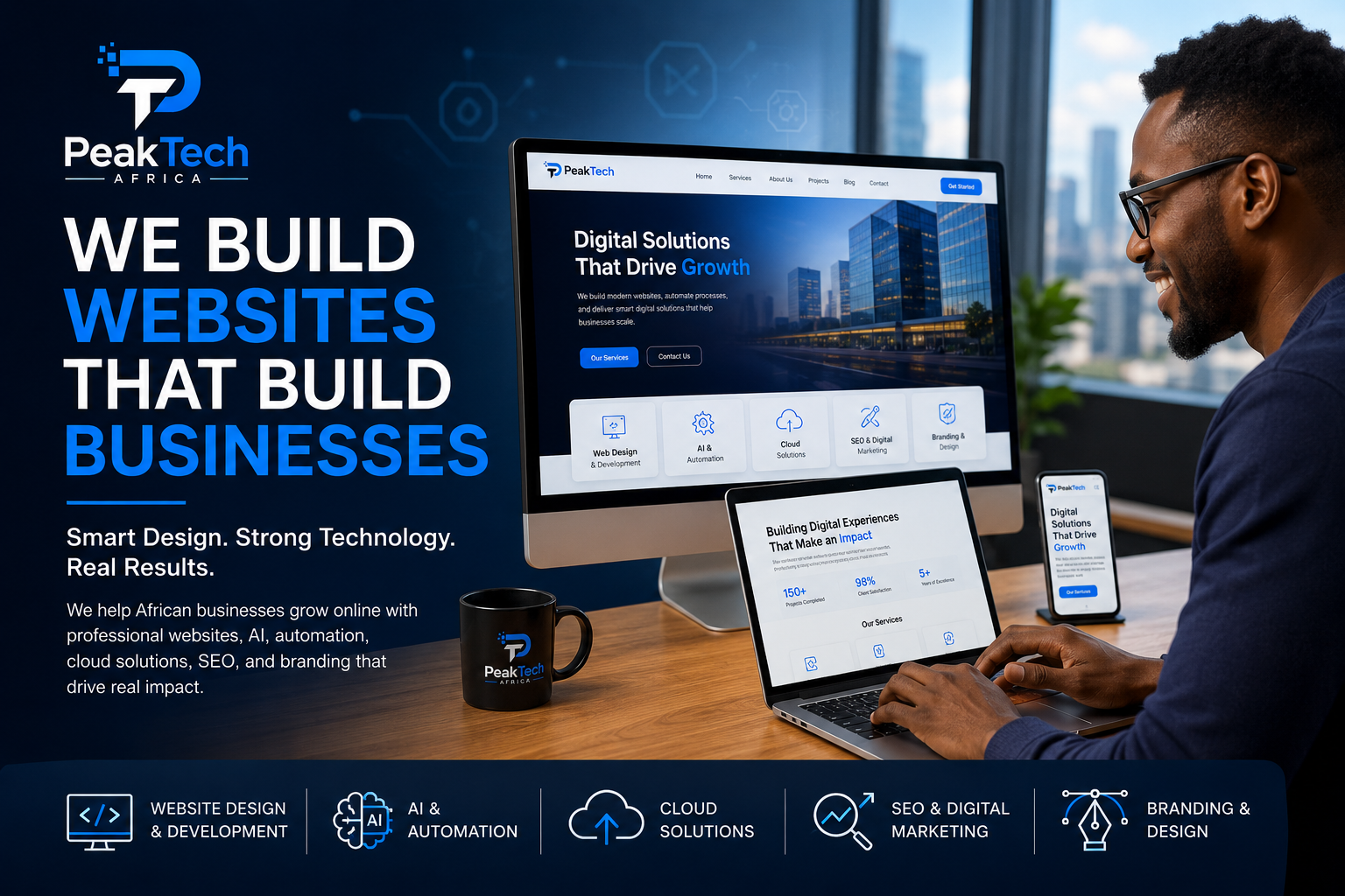 Peak Tech Africa Website screenshot