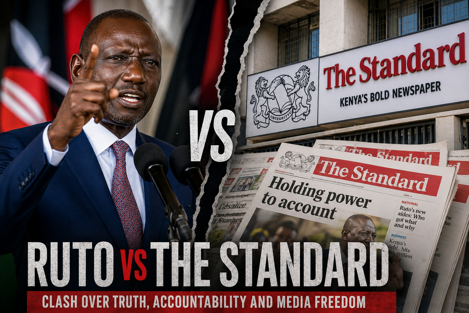 President William Ruto and The Standard Media Group are embroiled in a public dispute over media coverage, raising fresh questions about press freedom, accountability and democracy in Kenya.