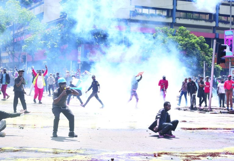 Youths Demonstrating in the Streets of Nairobi to Commemorate 2025 Saba Saba Day