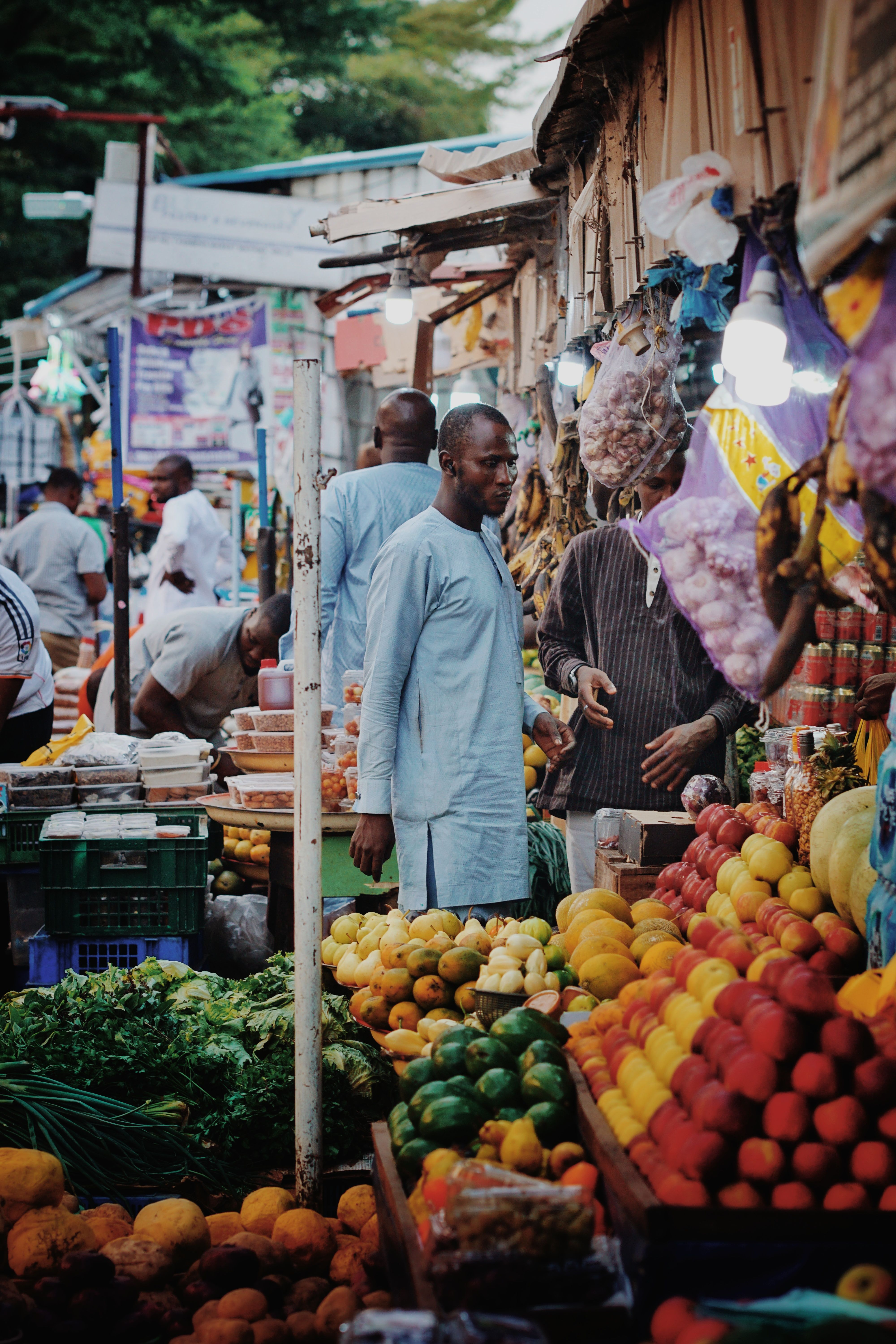 A trade schemes through an African Open-air Market